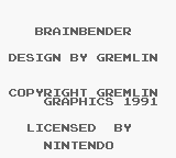 Brainbender title screen for GameBoy